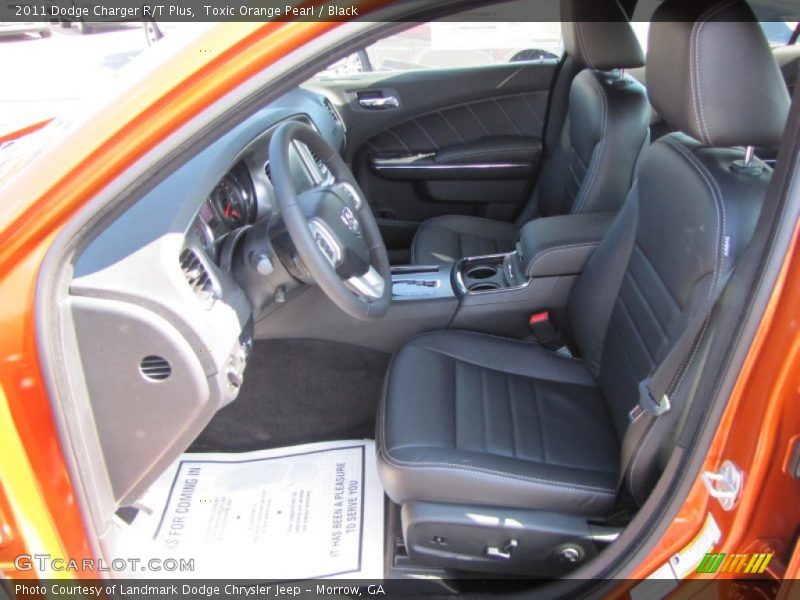 Toxic Orange Pearl / Black 2011 Dodge Charger R/T Plus