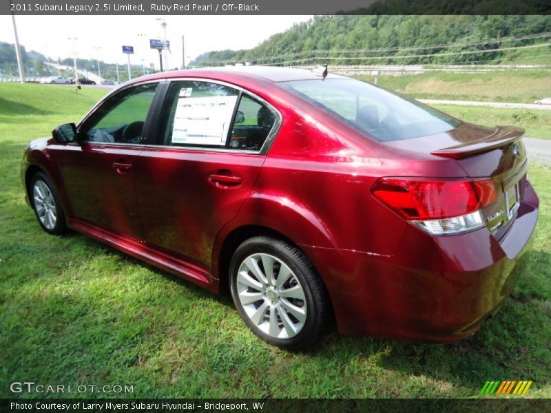 Ruby Red Pearl / Off-Black 2011 Subaru Legacy 2.5i Limited