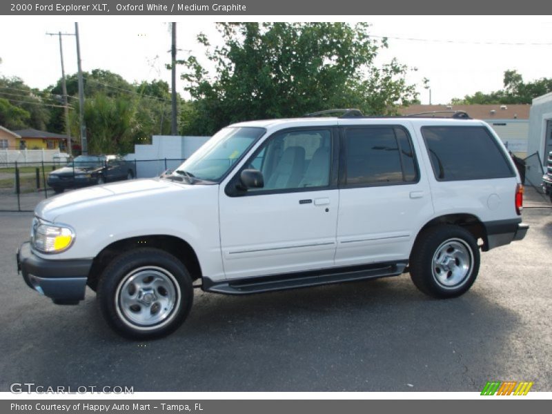 Oxford White / Medium Graphite 2000 Ford Explorer XLT