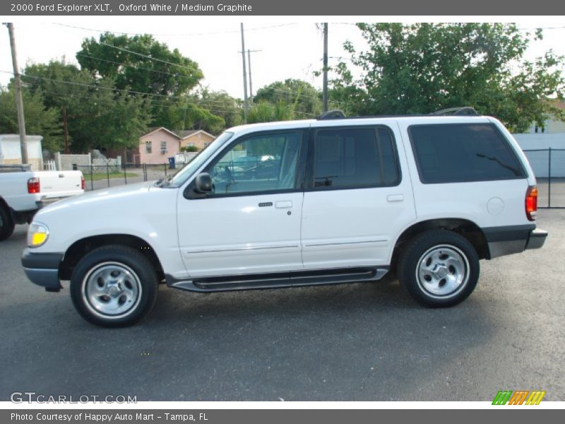 Oxford White / Medium Graphite 2000 Ford Explorer XLT
