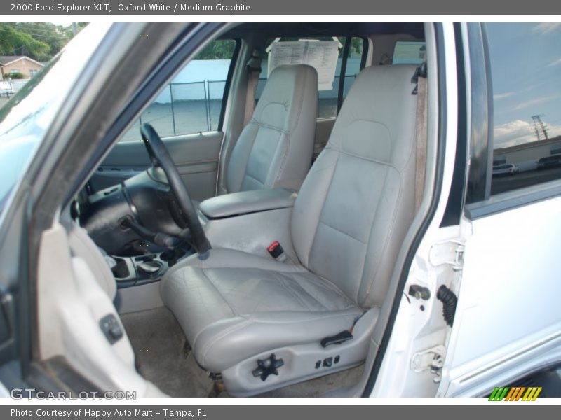 Oxford White / Medium Graphite 2000 Ford Explorer XLT