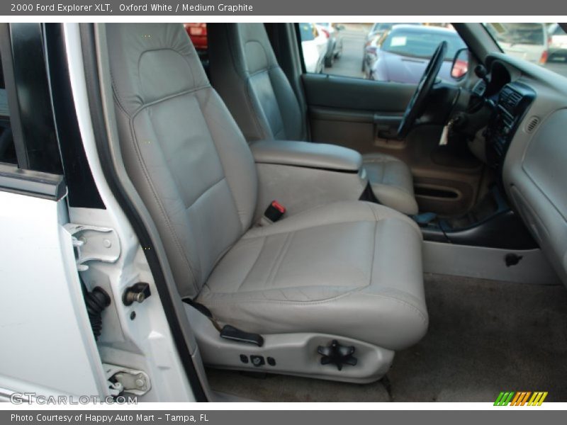 Oxford White / Medium Graphite 2000 Ford Explorer XLT