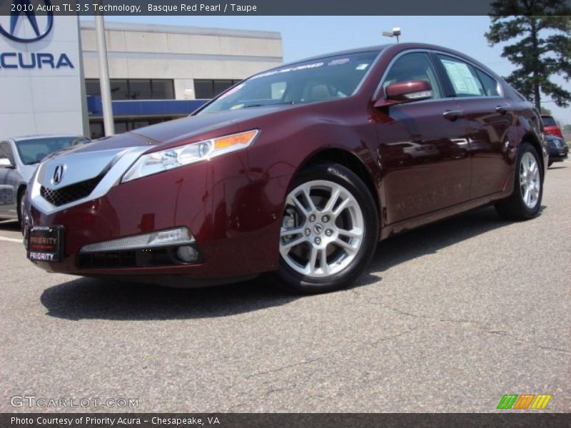 Basque Red Pearl / Taupe 2010 Acura TL 3.5 Technology