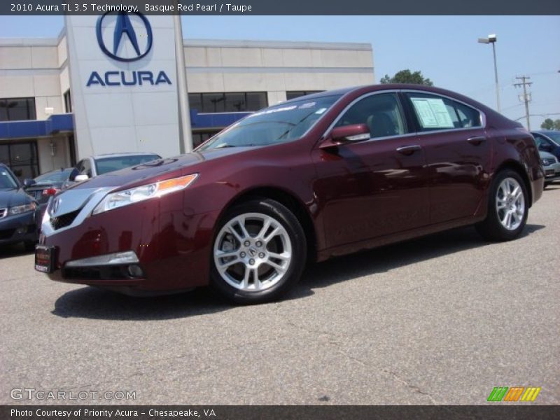 Basque Red Pearl / Taupe 2010 Acura TL 3.5 Technology