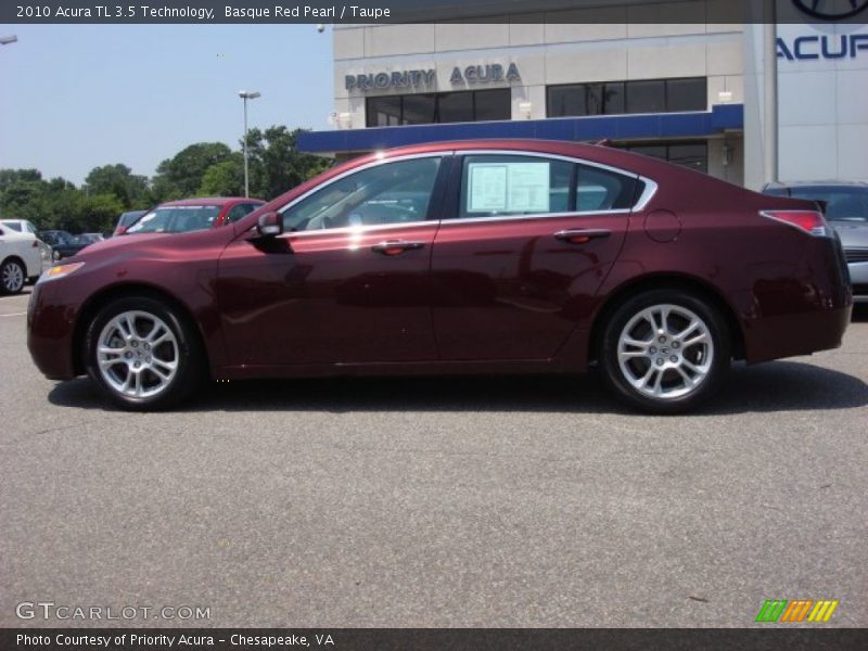 Basque Red Pearl / Taupe 2010 Acura TL 3.5 Technology