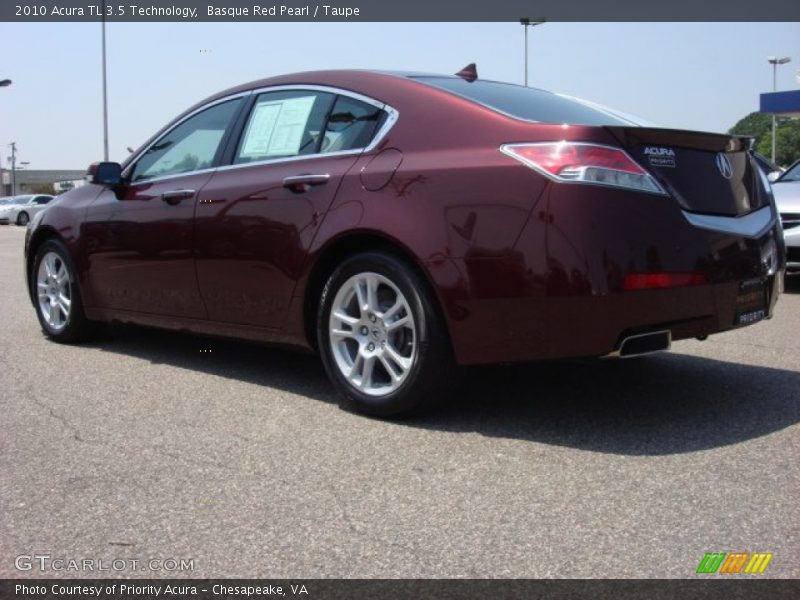 Basque Red Pearl / Taupe 2010 Acura TL 3.5 Technology