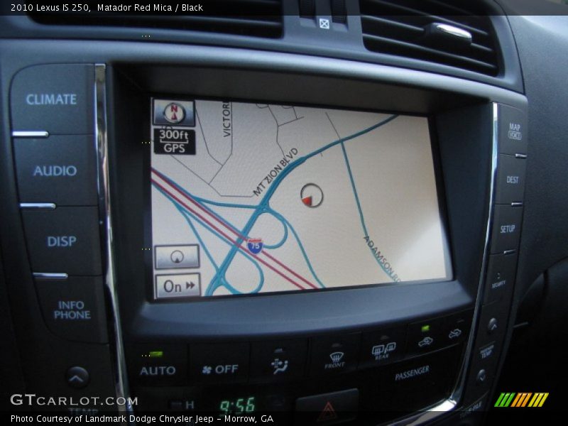 Navigation of 2010 IS 250