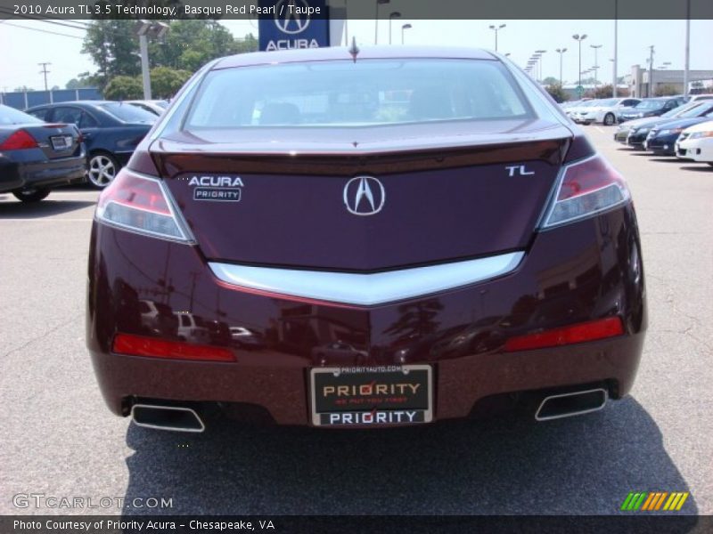 Basque Red Pearl / Taupe 2010 Acura TL 3.5 Technology