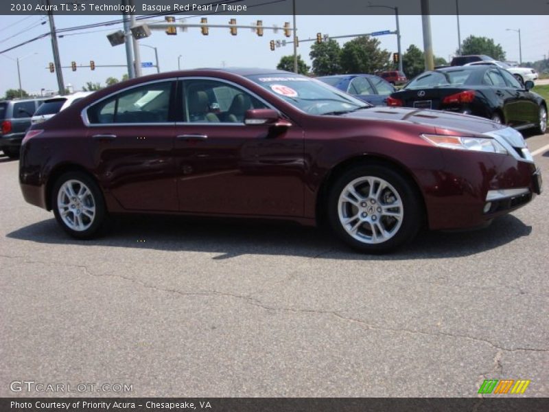 Basque Red Pearl / Taupe 2010 Acura TL 3.5 Technology