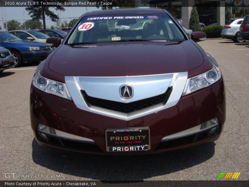 Basque Red Pearl / Taupe 2010 Acura TL 3.5 Technology