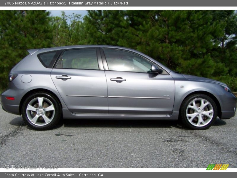 Titanium Gray Metallic / Black/Red 2006 Mazda MAZDA3 s Hatchback