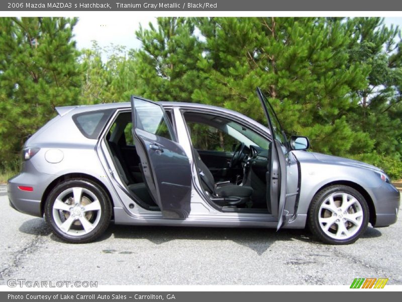 Titanium Gray Metallic / Black/Red 2006 Mazda MAZDA3 s Hatchback