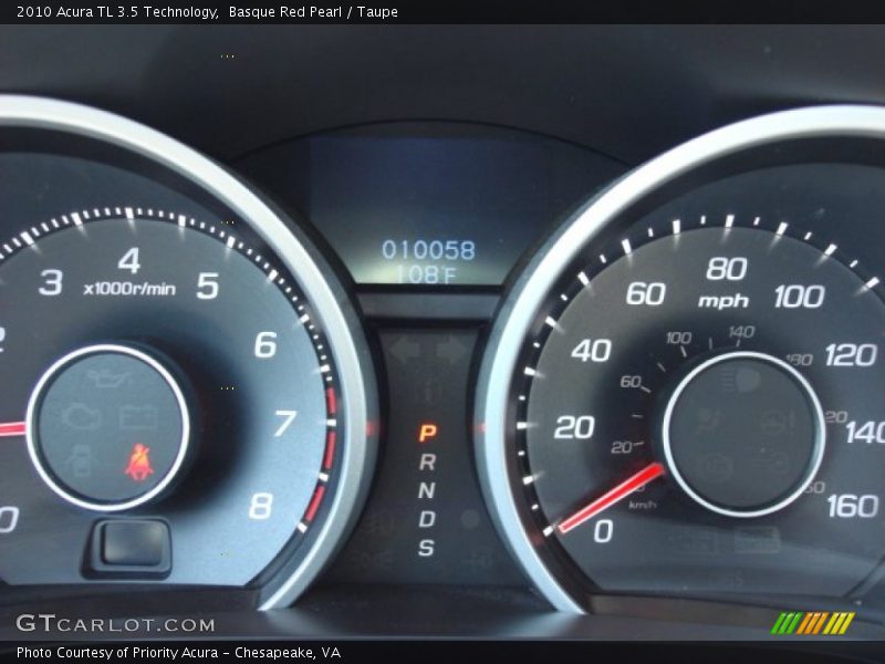 Basque Red Pearl / Taupe 2010 Acura TL 3.5 Technology
