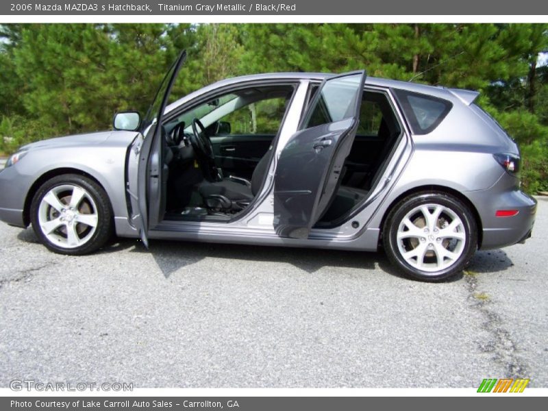 Titanium Gray Metallic / Black/Red 2006 Mazda MAZDA3 s Hatchback