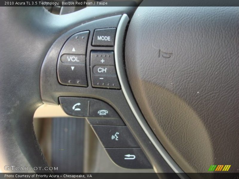 Controls of 2010 TL 3.5 Technology