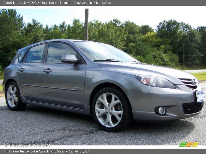 Titanium Gray Metallic / Black/Red 2006 Mazda MAZDA3 s Hatchback