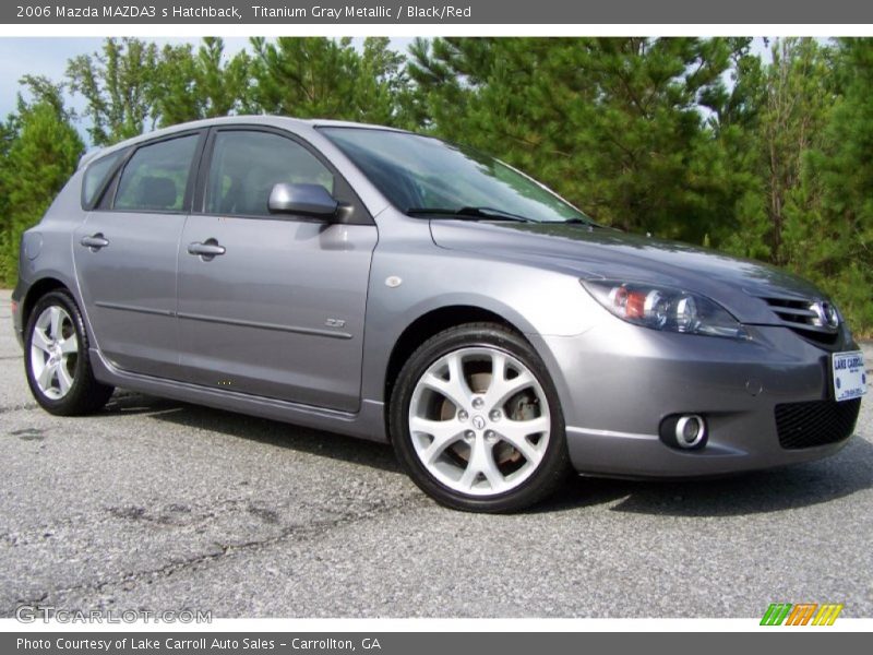 Titanium Gray Metallic / Black/Red 2006 Mazda MAZDA3 s Hatchback
