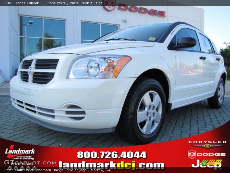 Stone White / Pastel Pebble Beige 2007 Dodge Caliber SE