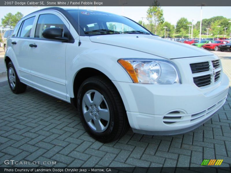 Stone White / Pastel Pebble Beige 2007 Dodge Caliber SE