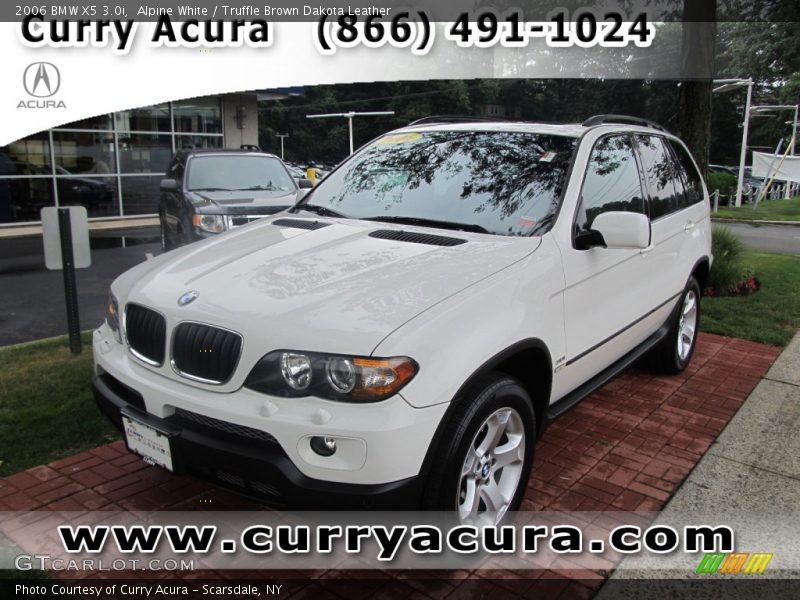Alpine White / Truffle Brown Dakota Leather 2006 BMW X5 3.0i