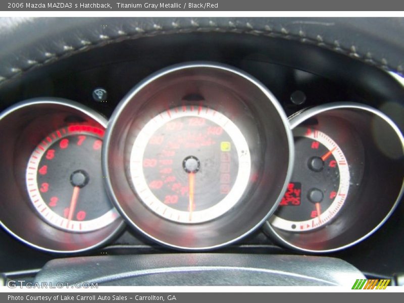 Titanium Gray Metallic / Black/Red 2006 Mazda MAZDA3 s Hatchback