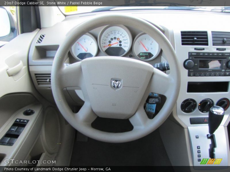 Stone White / Pastel Pebble Beige 2007 Dodge Caliber SE