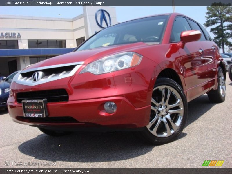 Moroccan Red Pearl / Taupe 2007 Acura RDX Technology