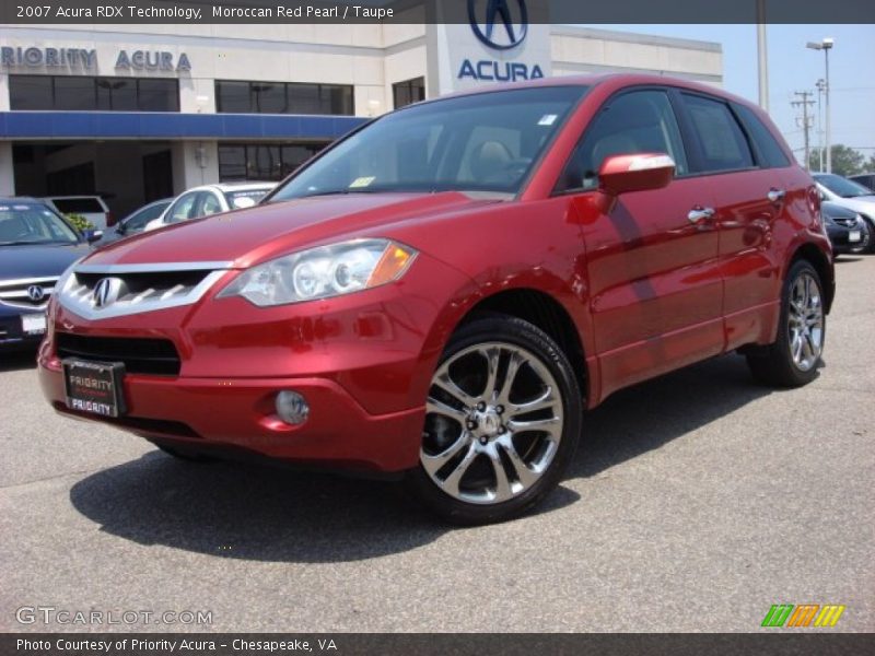 Moroccan Red Pearl / Taupe 2007 Acura RDX Technology