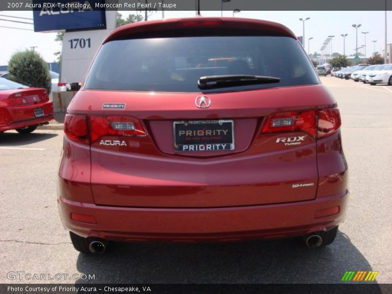 Moroccan Red Pearl / Taupe 2007 Acura RDX Technology