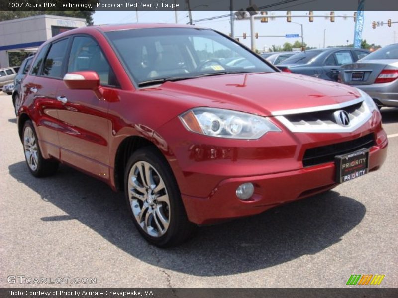 Moroccan Red Pearl / Taupe 2007 Acura RDX Technology