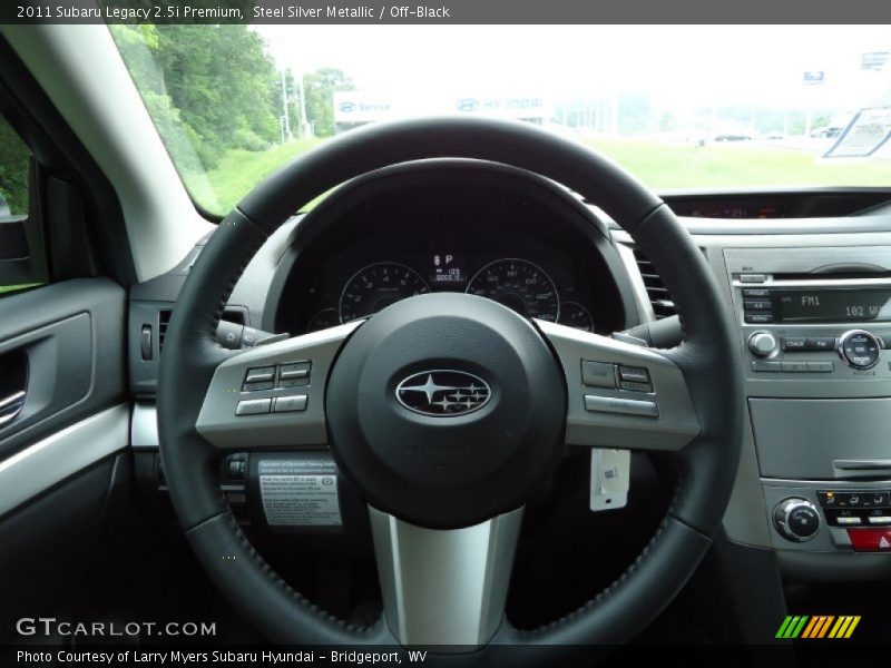 Steel Silver Metallic / Off-Black 2011 Subaru Legacy 2.5i Premium