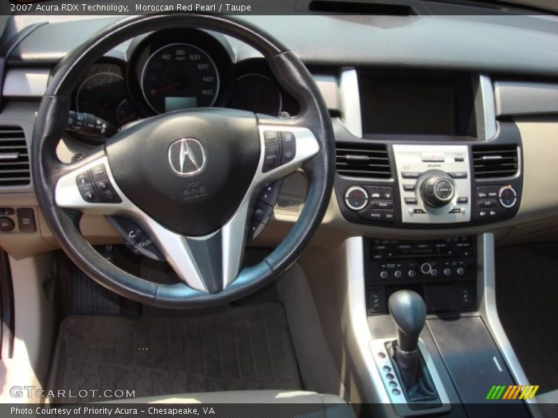 Moroccan Red Pearl / Taupe 2007 Acura RDX Technology