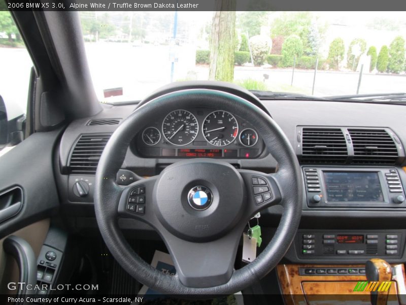 Alpine White / Truffle Brown Dakota Leather 2006 BMW X5 3.0i
