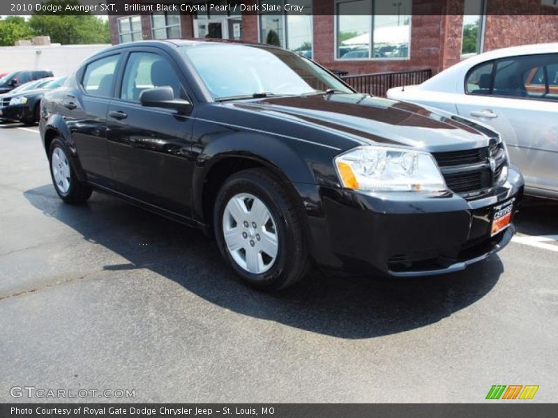 Brilliant Black Crystal Pearl / Dark Slate Gray 2010 Dodge Avenger SXT