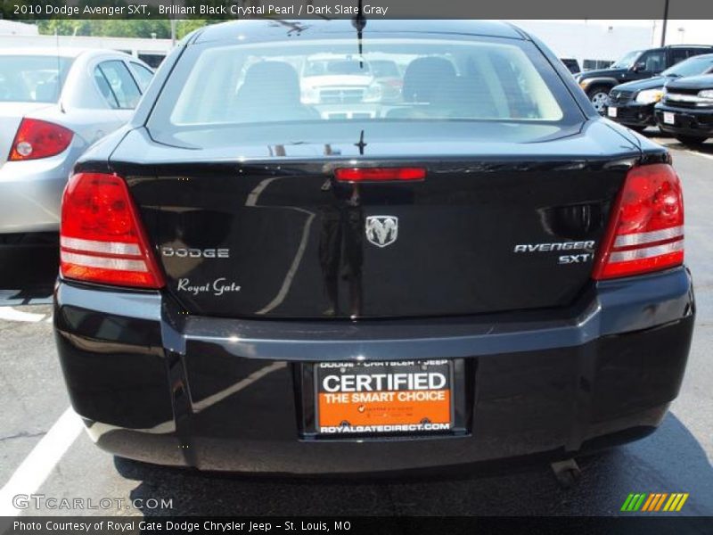Brilliant Black Crystal Pearl / Dark Slate Gray 2010 Dodge Avenger SXT