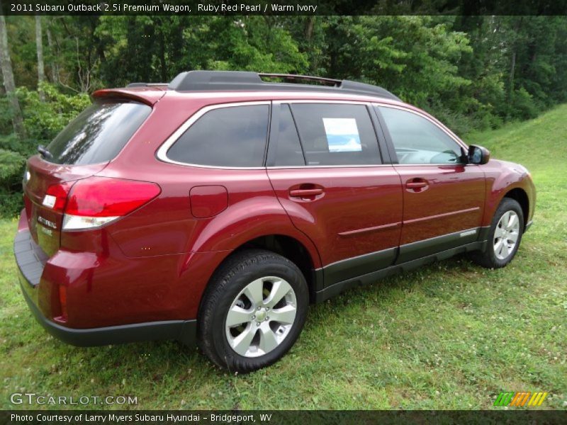 Ruby Red Pearl / Warm Ivory 2011 Subaru Outback 2.5i Premium Wagon