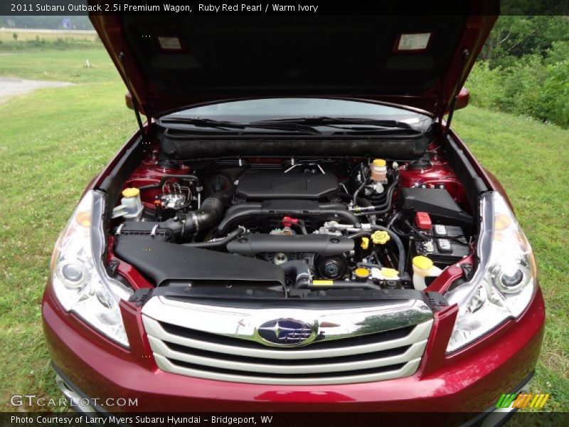 Ruby Red Pearl / Warm Ivory 2011 Subaru Outback 2.5i Premium Wagon