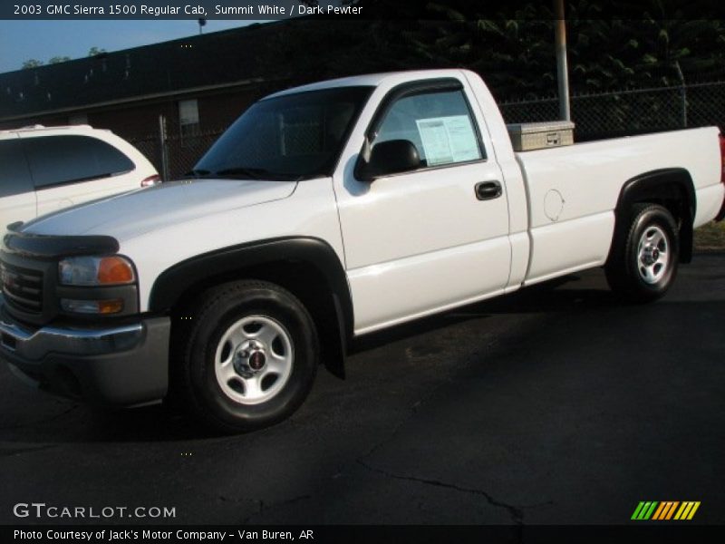 Summit White / Dark Pewter 2003 GMC Sierra 1500 Regular Cab