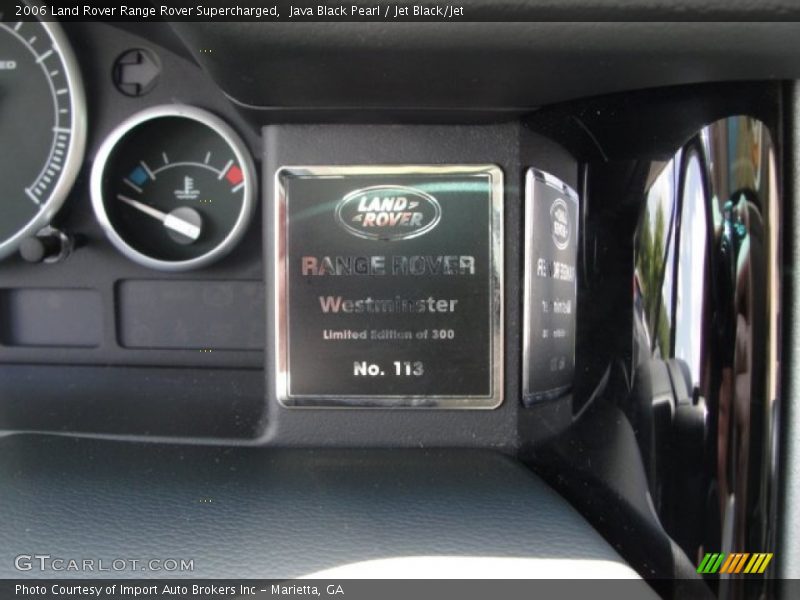 Java Black Pearl / Jet Black/Jet 2006 Land Rover Range Rover Supercharged