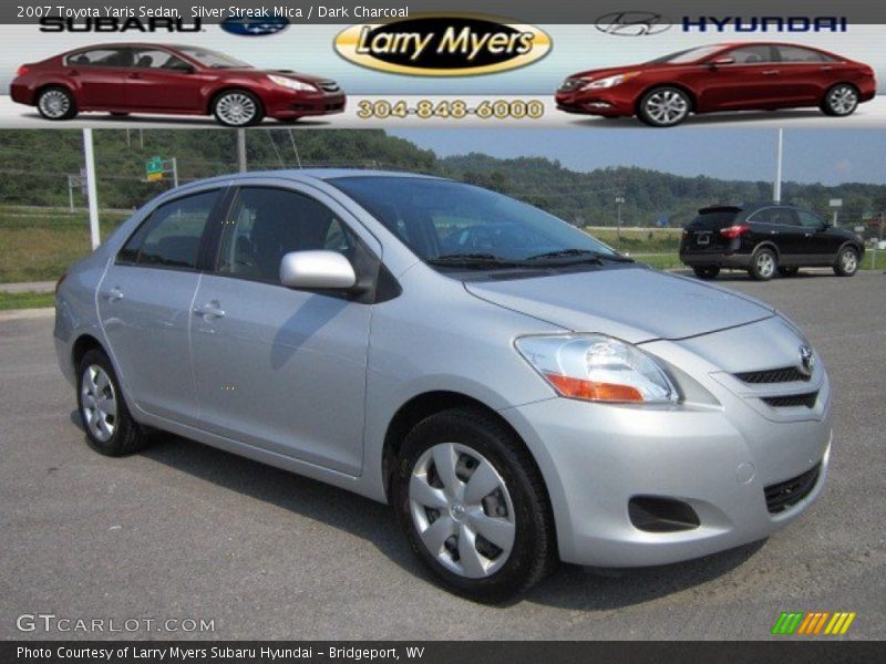 Silver Streak Mica / Dark Charcoal 2007 Toyota Yaris Sedan