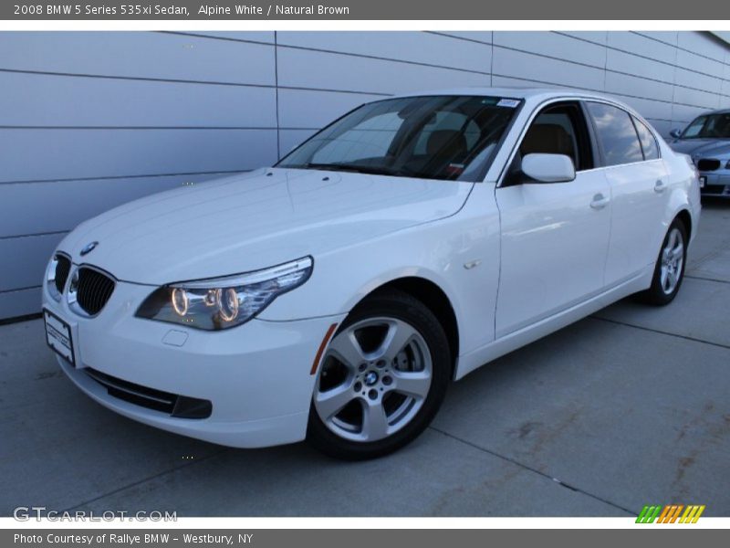 Alpine White / Natural Brown 2008 BMW 5 Series 535xi Sedan