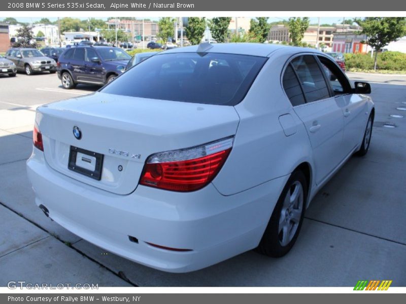 Alpine White / Natural Brown 2008 BMW 5 Series 535xi Sedan