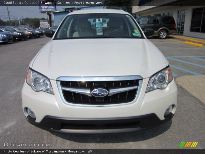 Satin White Pearl / Warm Ivory 2008 Subaru Outback 2.5i Wagon