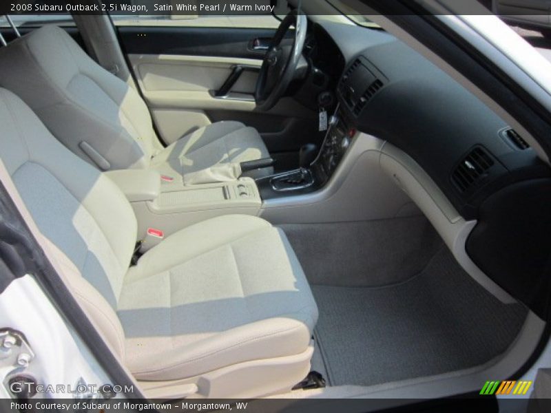 Satin White Pearl / Warm Ivory 2008 Subaru Outback 2.5i Wagon