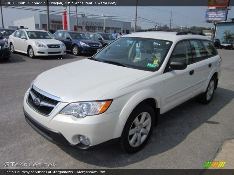 Satin White Pearl / Warm Ivory 2008 Subaru Outback 2.5i Wagon