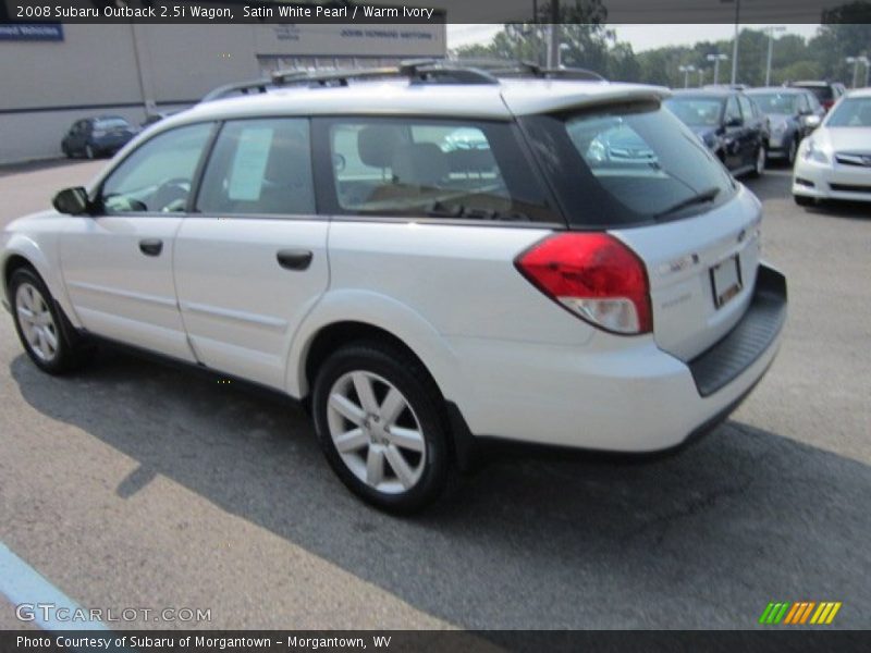 Satin White Pearl / Warm Ivory 2008 Subaru Outback 2.5i Wagon