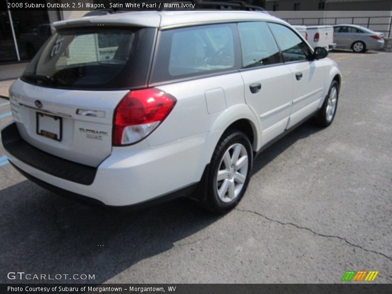 Satin White Pearl / Warm Ivory 2008 Subaru Outback 2.5i Wagon