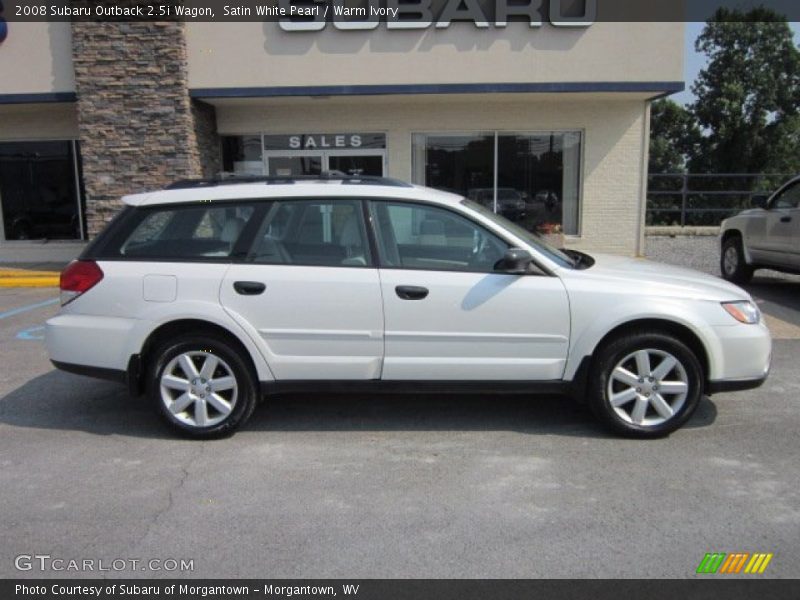 Satin White Pearl / Warm Ivory 2008 Subaru Outback 2.5i Wagon