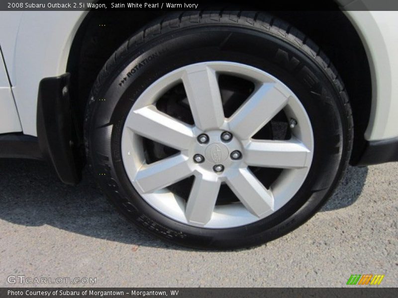 Satin White Pearl / Warm Ivory 2008 Subaru Outback 2.5i Wagon