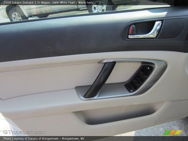 Satin White Pearl / Warm Ivory 2008 Subaru Outback 2.5i Wagon